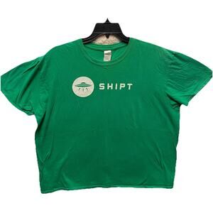 SHIPT UNISEX 2XL Green Crew T-shirt Tee Your Groceries Delivered UFO Logo